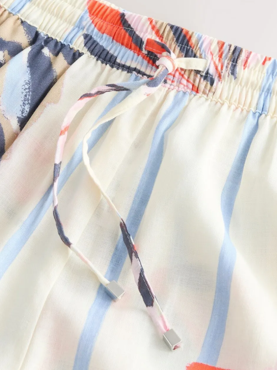 Shorts*Next Blauw/ecru - Short met linnen