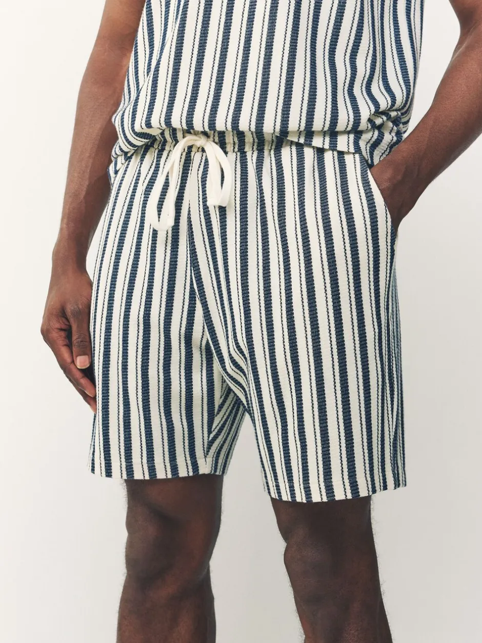 Shorts*Next Blauw/ecru - Shorts met verticale strepen