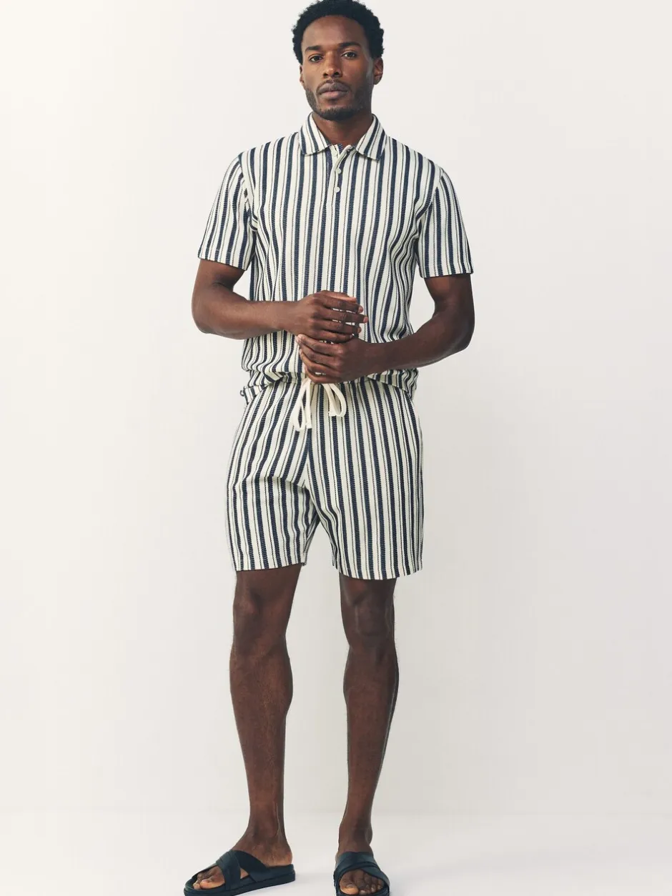 Shorts*Next Blauw/ecru - Shorts met verticale strepen