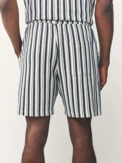 Shorts*Next Blauw/ecru - Shorts met verticale strepen