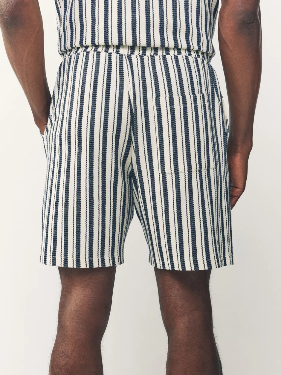 Shorts*Next Blauw/ecru - Shorts met verticale strepen