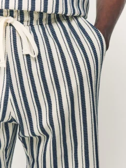 Shorts*Next Blauw/ecru - Shorts met verticale strepen