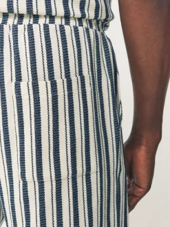 Shorts*Next Blauw/ecru - Shorts met verticale strepen