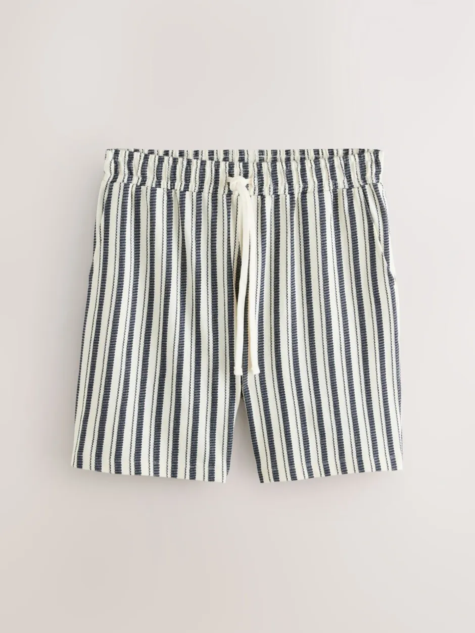 Shorts*Next Blauw/ecru - Shorts met verticale strepen