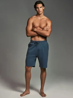 Loungewear|Shorts|Next - Loopback Soft Touch 2 Pack Jogger Shorts Blauw/grijs