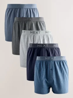 Ondergoed|Ondergoed|Next - Losse Boxer 5 set Blauw/grijs