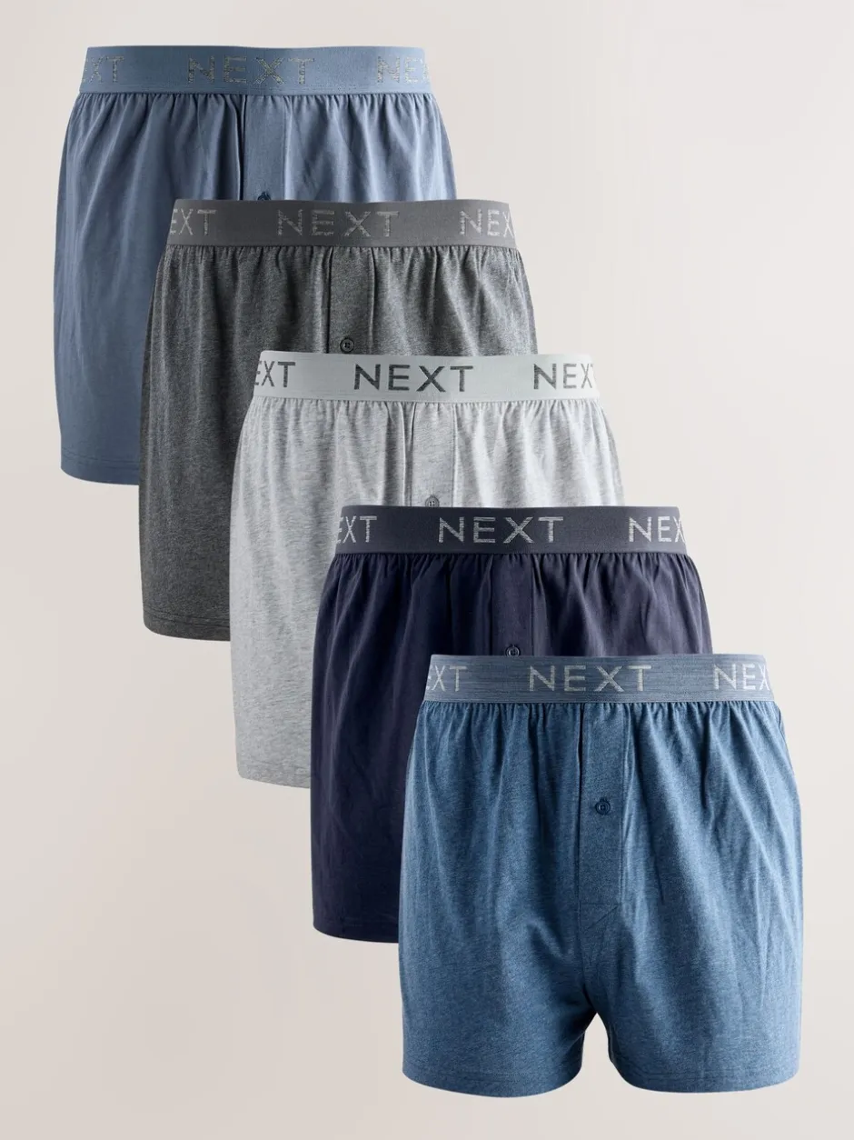 Ondergoed|Ondergoed|Next - Losse Boxer 5 set Blauw/grijs