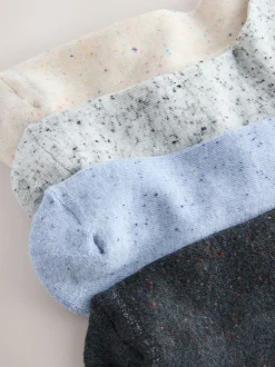 Sokken En Panty's*Next - Set van 4 paar sokken met kussenzool Blauw/grijs