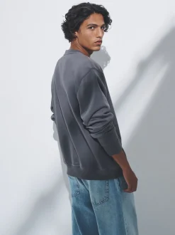 Loungewear|Sweaters En Hoody´S|The Set - Verpakking van 3 - Crew Neck Relaxed Fit Sweatshirts Blauw/grijs