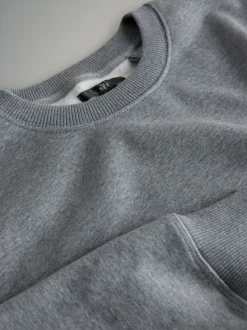 Loungewear|Sweaters En Hoody´S|The Set - Verpakking van 3 - Crew Neck Relaxed Fit Sweatshirts Blauw/grijs