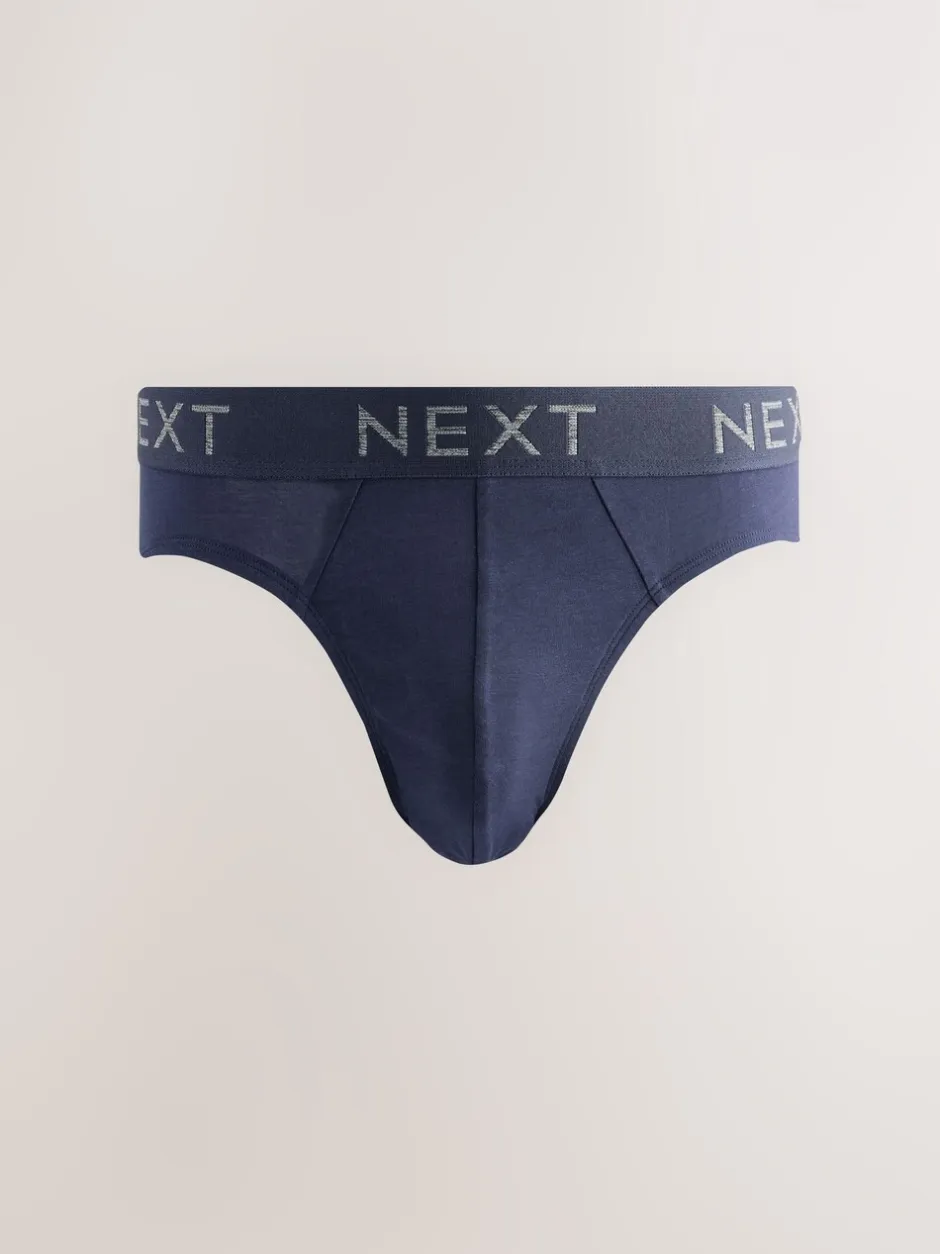 Ondergoed|Ondergoed*Next - Verpakking van 5 - Katoenrijke slips Blauw/grijs