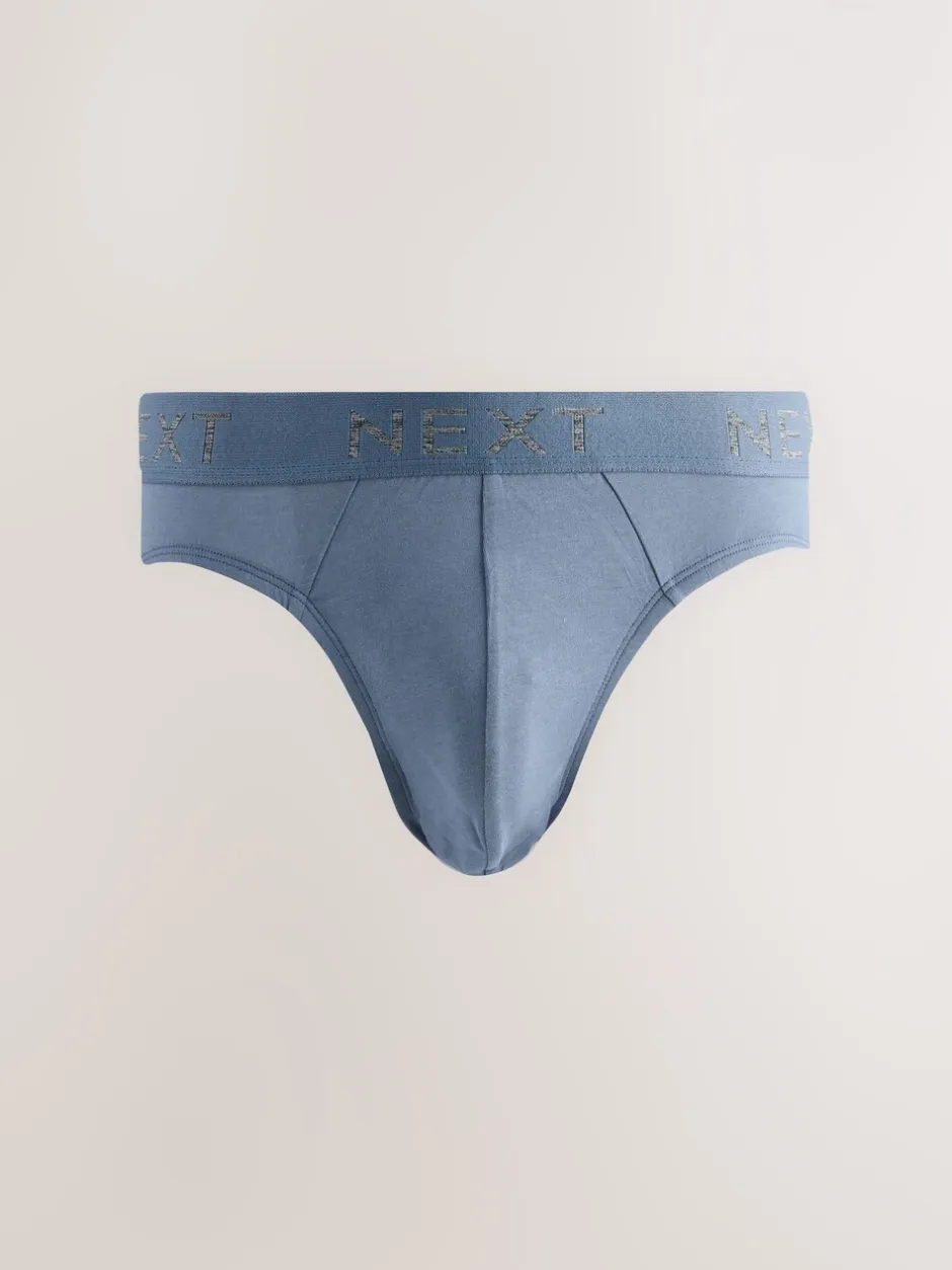 Ondergoed|Ondergoed*Next - Verpakking van 5 - Katoenrijke slips Blauw/grijs