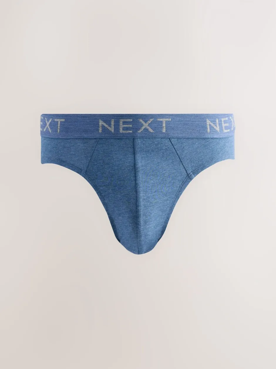 Ondergoed|Ondergoed*Next - Verpakking van 5 - Katoenrijke slips Blauw/grijs