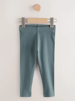 Multipacks*Next - Verpakking van 5 geribbelde Leggings (3mnd -7jr) Blauw/grijs/gestreept