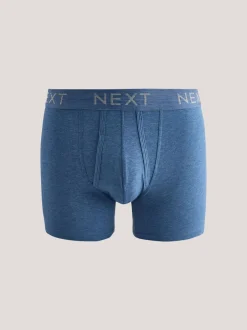 Ondergoed|Ondergoed*Next Blauw/grijs/zwart - Boxershorts van katoenrijk materiaal met A-voorkant