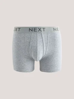 Ondergoed|Ondergoed*Next Blauw/grijs/zwart - Boxershorts van katoenrijk materiaal met A-voorkant