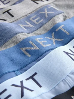 Ondergoed|Ondergoed*Next Blauw/grijs/zwart - Katoenrijke trunk boxershorts verpakking van 10