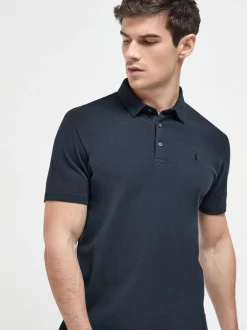 Poloshirts*Next Blauw/grijs/zwart - Set van 3 jersey poloshirts met korte mouwen