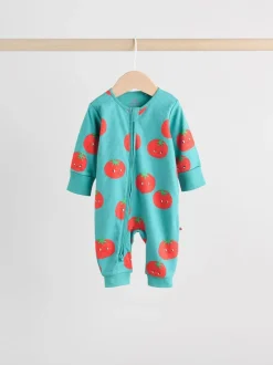 Multipacks|Babypakjes En Babypyjama's|Next Blauwgroen - 3 Pack Baby-pyjama's met tweewegrits (0mnd -3jr)