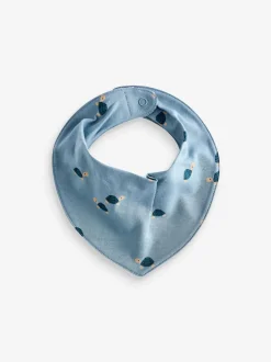 Slabbetjes|Next - 5 Pack Dribble Baby 100% Cotton Bibs Blauwgroen
