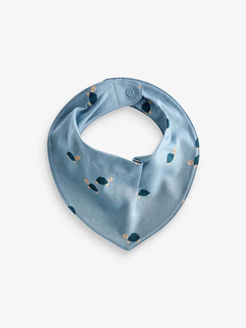 Slabbetjes|Next - 5 Pack Dribble Baby 100% Cotton Bibs Blauwgroen