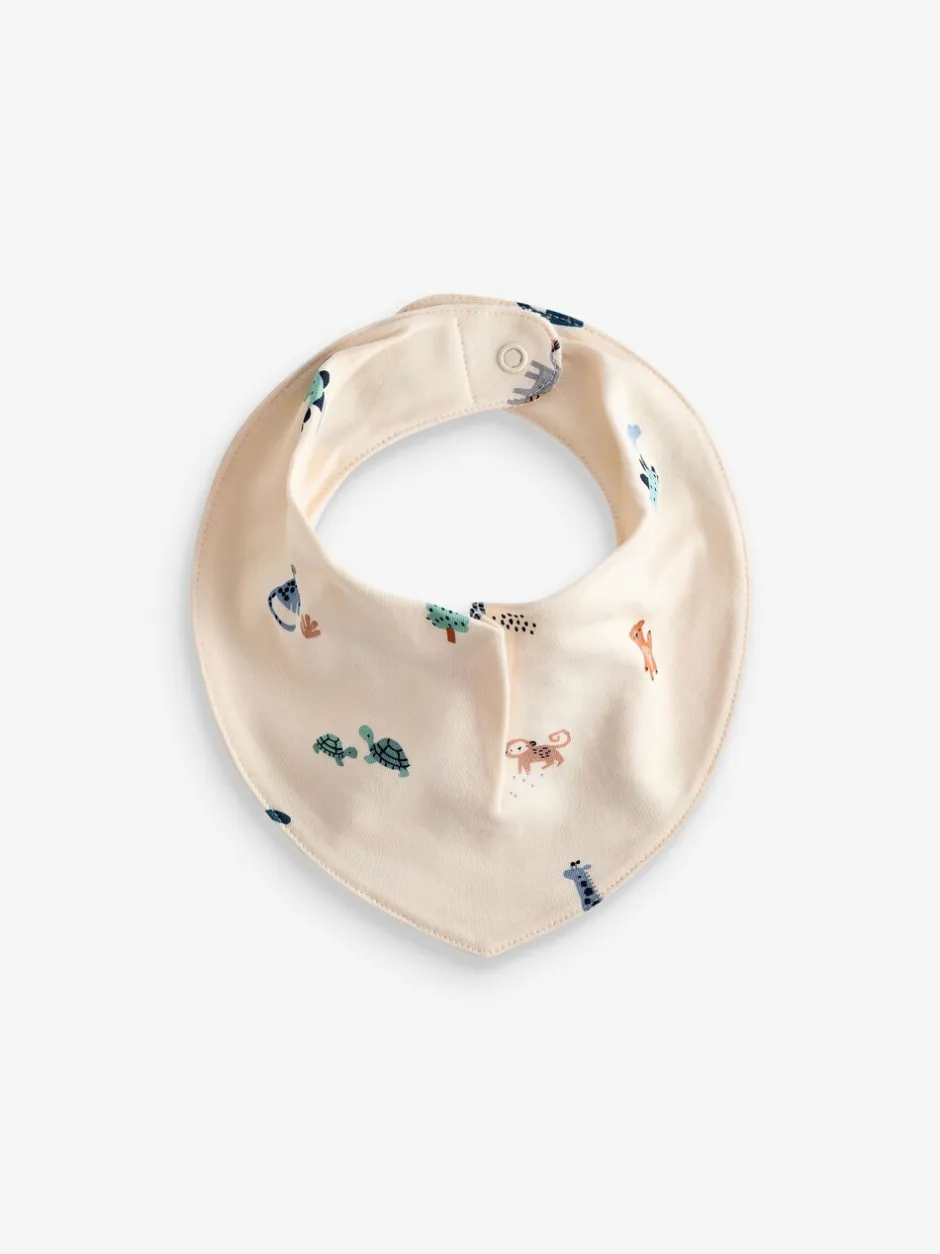 Slabbetjes|Next - 5 Pack Dribble Baby 100% Cotton Bibs Blauwgroen