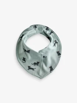 Slabbetjes|Next - 5 Pack Dribble Baby 100% Cotton Bibs Blauwgroen