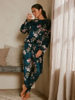 Pyjama's|Loungewear*B by Ted Baker - Cosy Twosie Pyjamas Blauwgroen
