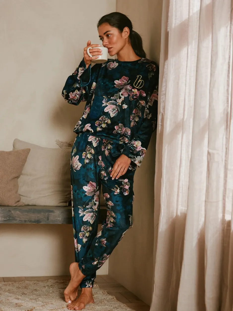 Pyjama's|Loungewear*B by Ted Baker - Cosy Twosie Pyjamas Blauwgroen