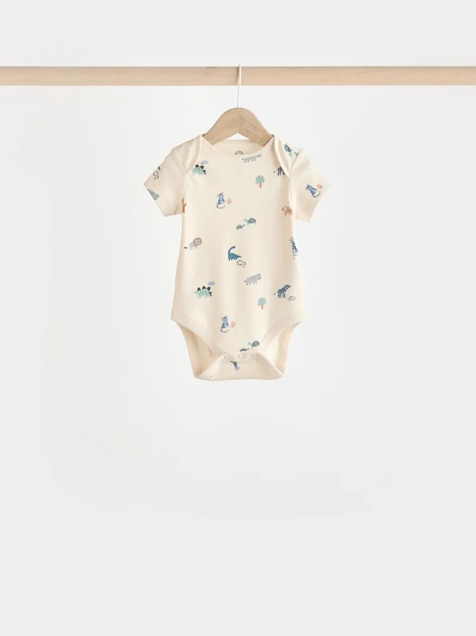 Rompertjes En Hemdjes|Rompertjes En Hemdjes|Next Blauwgroen - Baby 100% katoenen bodysuits verpakking van 7