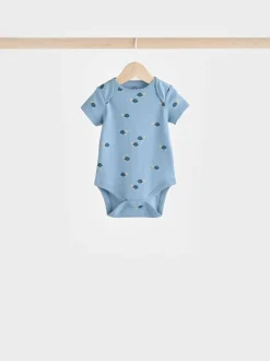 Rompertjes En Hemdjes|Rompertjes En Hemdjes|Next Blauwgroen - Baby 100% katoenen bodysuits verpakking van 7