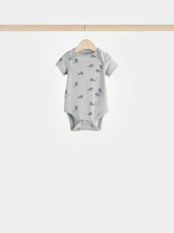 Rompertjes En Hemdjes|Rompertjes En Hemdjes|Next Blauwgroen - Baby 100% katoenen bodysuits verpakking van 7