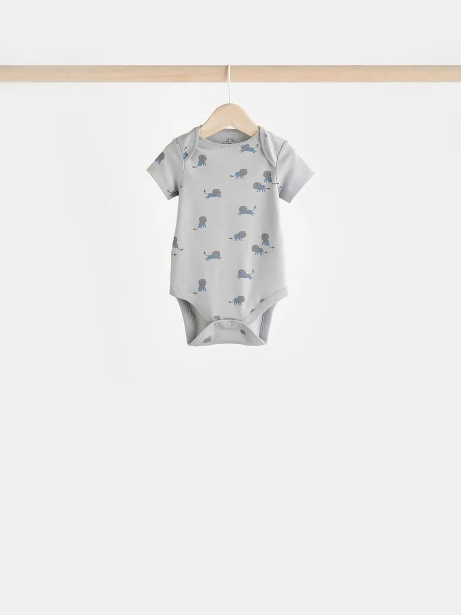 Rompertjes En Hemdjes|Rompertjes En Hemdjes|Next Blauwgroen - Baby 100% katoenen bodysuits verpakking van 7