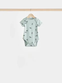 Rompertjes En Hemdjes|Rompertjes En Hemdjes|Next Blauwgroen - Baby 100% katoenen bodysuits verpakking van 7