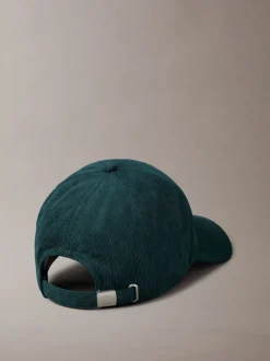 Mutsen, Sjaals En Handschoenen|Calvin Klein - Corduroy Cap Blauwgroen