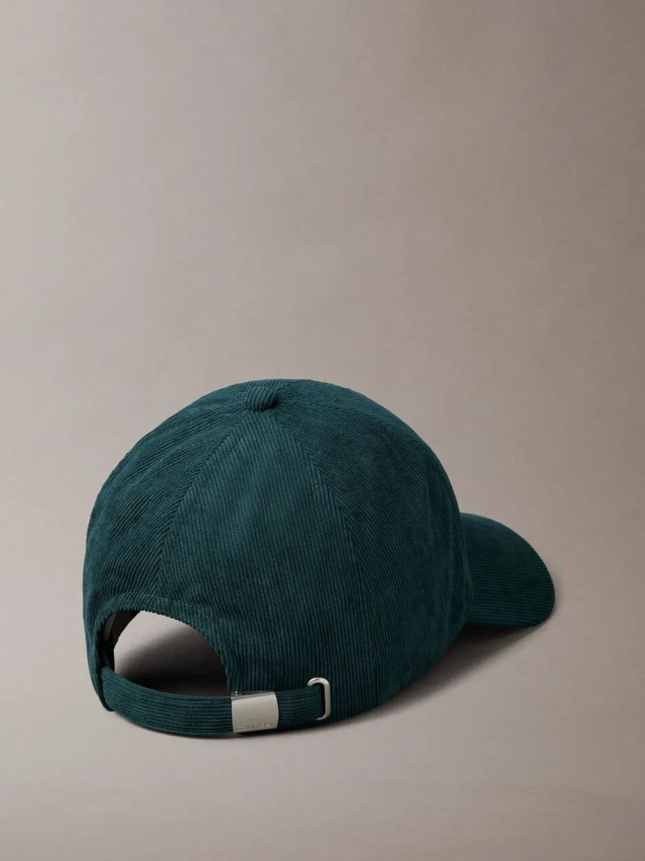 Mutsen, Sjaals En Handschoenen|Calvin Klein - Corduroy Cap Blauwgroen