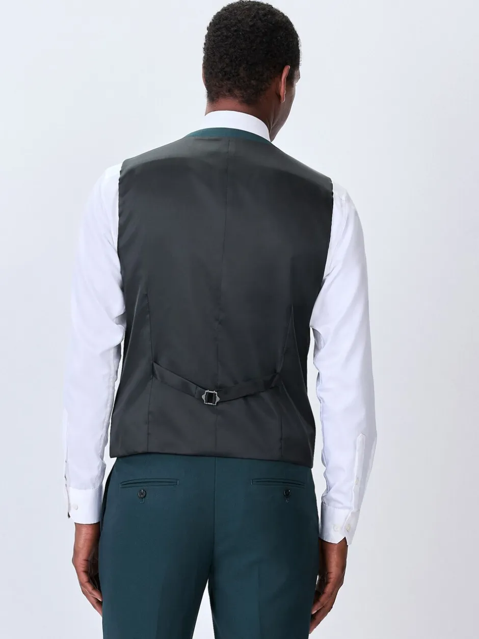 Vesten*Next Blauwgroen - Herenvest met textuur