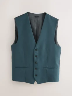 Vesten*Next Blauwgroen - Herenvest met textuur