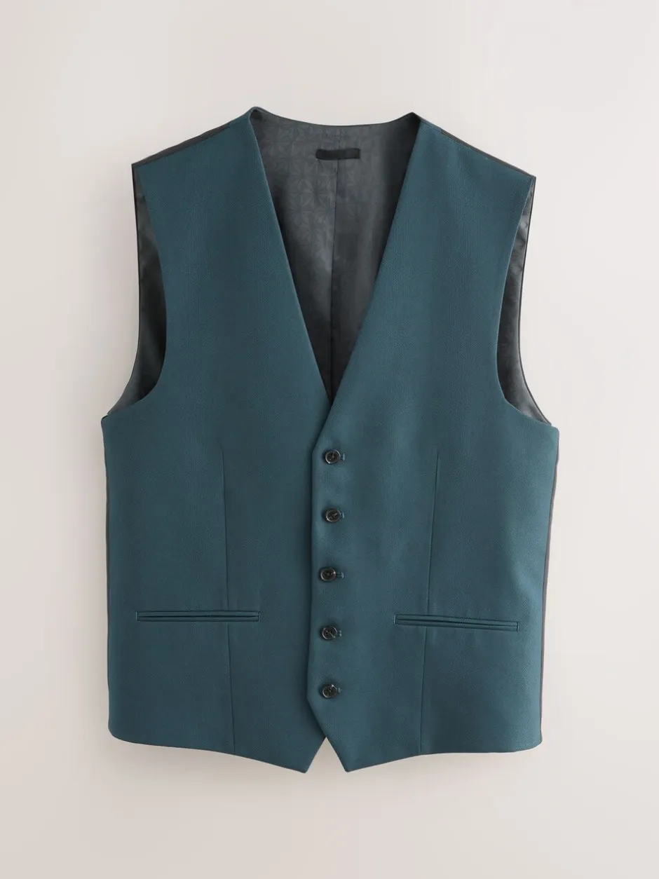 Vesten*Next Blauwgroen - Herenvest met textuur
