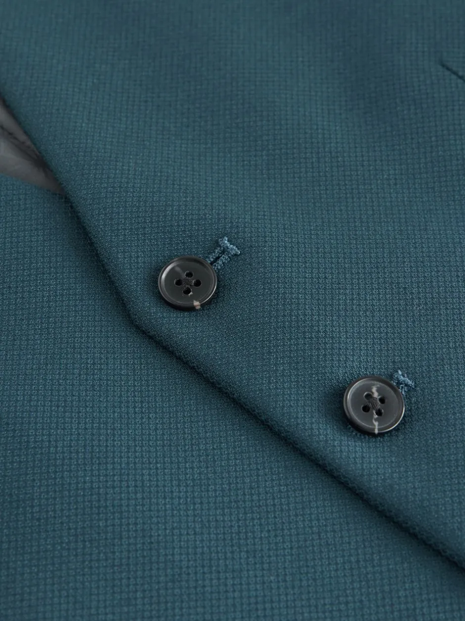 Vesten*Next Blauwgroen - Herenvest met textuur