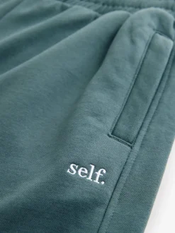 Leggings En Joggingbroeken*self. Blauwgroen - Joggingbroek met banden