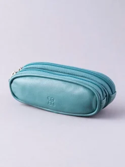 Zonnebril|Lakeland Leather Blauwgroen - dubbele brillenkoker