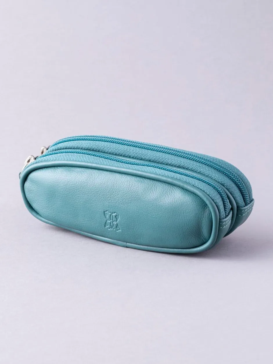 Zonnebril|Lakeland Leather Blauwgroen - dubbele brillenkoker