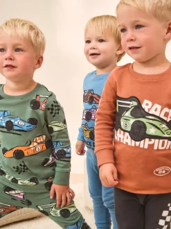 Nachtkleding En Pyjama's|Pyjama's*Next Blauw/Groen - Mini Knusse Pyjama's 3 Set (9mnd-10jr)