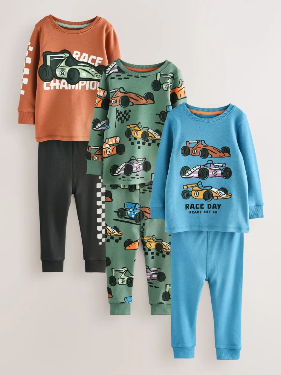Nachtkleding En Pyjama's|Pyjama's*Next Blauw/Groen - Mini Knusse Pyjama's 3 Set (9mnd-10jr)