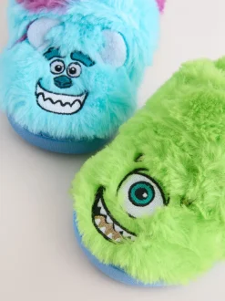 Pantoffels|Next Blauw/Groen - Monsters Inc Fluffy Cupsole Slippers