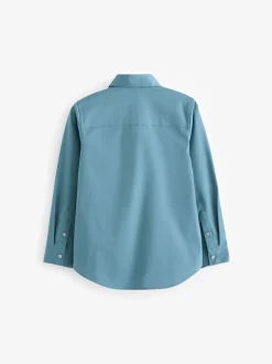 Shirts*Next Blauwgroen - Overhemd met contrasterende afwerking en lange mouwen (3 - 16 jr)
