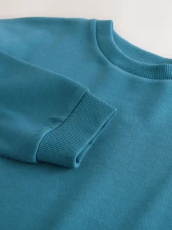 T-Shirts|Tops*Next Blauwgroen - Relaxed Fit Long Sleeve Heavyweight T-Shirt (3-16yrs)