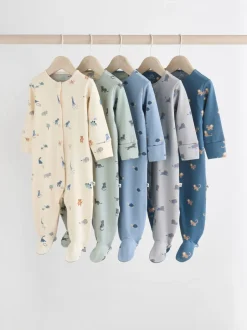 Multipacks|Babypakjes En Babypyjama's*Next Blauwgroen - Set van 5 baby-pyjama's met patroon (0-2jr)