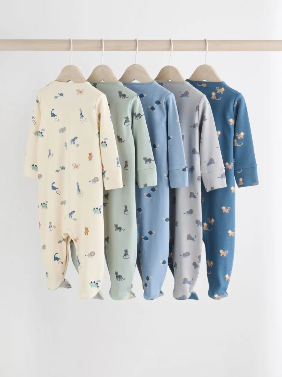 Multipacks|Babypakjes En Babypyjama's*Next Blauwgroen - Set van 5 baby-pyjama's met patroon (0-2jr)